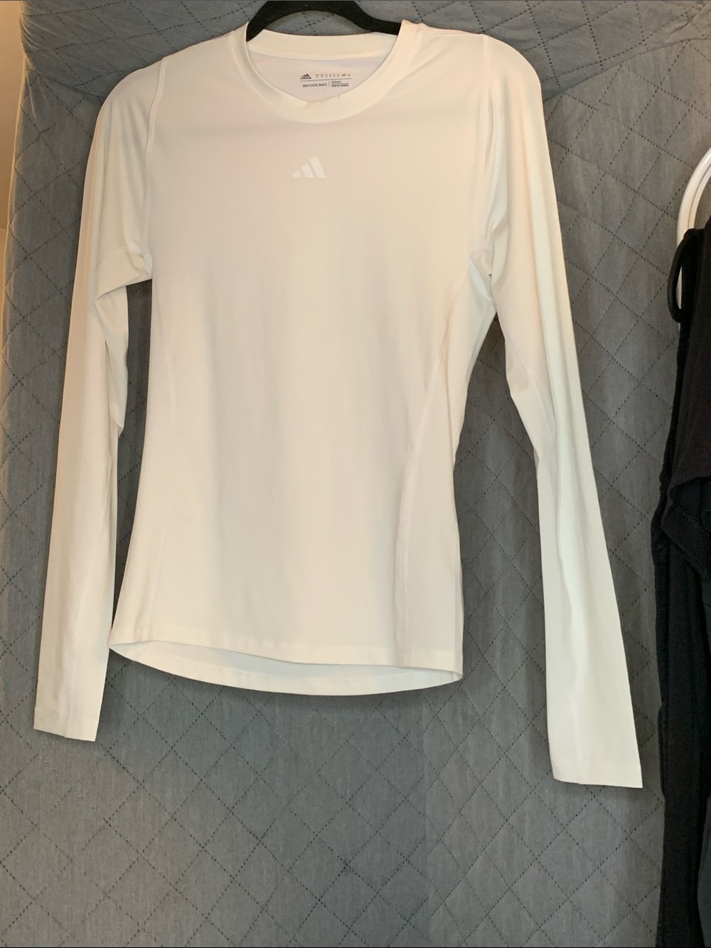 #225 Adidas White Crewneck Performance Long Sleeve